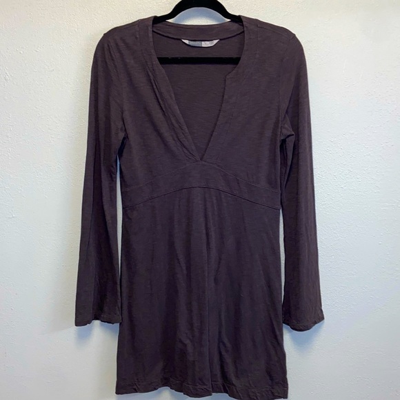 Athleta Dresses & Skirts - Athleta Brown Deep V Neck Athleisure Activewear Athletic Dress 3060